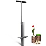 Walensee Bulb Planter Lawn and Garden Tool, Flower Weeder or Weeding Tools for Digging Hoes Soil Sampler Transplanting Sod Plugger Flower Bulb Garden Planting Tool Steel with T-Style Long Handle, Grey Photo, best price $34.95 new 2024