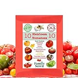 Heirloom Tomato Seeds by Family Sown - 10 Seed Packets of Non GMO Heirloom Tomatoes Including Brandywine, Roma, Tomatillo, Cherry Tomato Seeds and More in Our Seed Starter Kit Photo, best price $21.95 new 2024