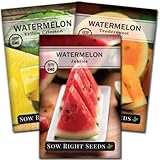 Sow Right Seeds - Tri-Color Watermelon Seed Collection for Planting - Red Jubilee, Yellow Crimson and Orange Tendersweet Watermelons. Non-GMO Heirloom Seeds to Plant a Home Vegetable Garden Photo, best price $9.99 new 2024