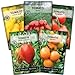 Photo Sow Right Seeds - Classic Tomato Seed Collection for Planting - Pink Oxheart, Yellow Pear, Jubilee, Marglobe, and Roma Tomatoes - Non-GMO Heirloom Varieties to Plant and Grow a Home Vegetable Garden
