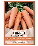 Carrot Seeds for Planting - Scarlet Nantes - Daucus Carota - is A Great Heirloom, Non-GMO Vegetable Variety- 2 Grams Seeds Great for Outdoor Spring, Winter and Fall Gardening by Gardeners Basics Photo, best price $4.95 new 2024