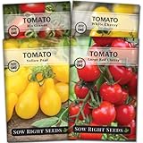 Sow Right Seeds - Cherry Tomato Seed Collection for Planting - Large Red Cherry, Yellow Pear, White, and Rio Grande Cherry Tomatoes - Non-GMO Heirloom Varieties to Plant and Grow Home Vegetable Garden Photo, best price $9.99 new 2024