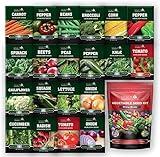 20 Heirloom Seeds for Planting Vegetables and Fruits, 4800 Survival Seed Vault and Doomsday Prepping Supplies, Gardening Seeds Variety Pack, Vegetable Seeds for Planting Home Garden Non GMO Photo, best price $19.97 new 2024