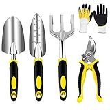 AGAKY Gartenwerkzeug Set, Gartengeräte Set aus Edelstahl, Gartenset Werkzeug mit Gartenschere, Handkelle, Pflanzkelle, Harke, Handschuhen Foto, bester Preis 21,99 € neu 2024