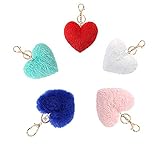 5 Stücke Liebes-Herz Keychain Herz Pom Poms Schlüsselanhänger Plüsch Herzform Pompom Ball Schlüsselanhänger Weich Plüsch Keychain Taschenanhänger für Rucksack Tasche Schlüsselring Dekor Foto, bester Preis 13,99 € neu 2024