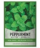Peppermint Seeds for Planting is A Heirloom, Open-Pollinated, Non-GMO Herb Variety- Great for Indoor and Outdoor Gardening and Herbal Tea Gardens by Gardeners Basics Photo, best price $4.95 new 2024