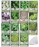 15 Herb Seeds For Planting Varieties Heirloom Non-GMO 5200+ Seeds Indoors, Hydroponics, Outdoors - Basil, Catnip, Chive, Cilantro, Oregano, Parsley, Peppermint, Rosemary and More By Gardeners Basics Photo, best price $19.95 new 2024