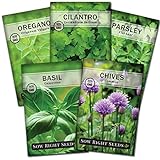 Sow Right Seeds - 5 Herb Seed Collection - Genovese Basil, Chives, Cilantro, Italian Parsley, and Oregano Seeds for Planting and Growing a Home Vegetable Garden; Fresh Assortment Herbal Variety Pack Photo, best price $10.99 ($2.20 / Count) new 2024