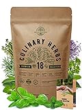18 Culinary Herbs Seeds Variety Pack - Heirloom, NON-GMO, Herbs Seeds for Planting Outdoor and Indoor - Home Gardening. Over 5000+ seeds including Rosemary, Thyme, Oregano, Mint, Basil, Parsley & More Photo, best price $21.99 ($1.22 / Count) new 2024