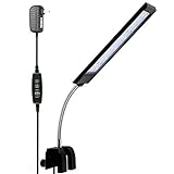 MingDak Fish Tank Clip on Light with Inline Timer, Clamp Aquarium Light with White & Blue LEDs, 3 Lighting Modes, Dimmable, 7W, 18 LEDs Photo, best price $14.98 new 2024