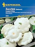 Kiepenkerl 2859 Zucchini Custard White, entwickelt weiße tellerförmige Früchte mit zartem Fleisch, essbar oder als Deko Foto, bester Preis 3,26 € neu 2024
