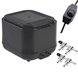 AQUANEAT Powerful Aquarium Air Pump, 250GPH, Dual Outlets, for up to 300 Gallon Fish Tank, Super Quiet Oxygen Aerator with Gang Valves, Adjustable Hydroponic Air Bubbler Pump Photo, best price $34.99 new 2024
