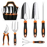 CHRYZTAL Garden Tool Set, Stainless Steel Heavy Duty Gardening Tool Set, with Non-Slip Rubber Grip, Storage Tote Bag, Outdoor Hand Tools, Ideal Garden Tool Kit Gifts for Women and Men Photo, best price $29.98 new 2024