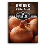 Survival Garden Seeds - Walla Walla Onion Seed for Planting - Packet with Instructions to Plant and Grow Deliciously Sweet Long Day Onions in Your Home Vegetable Garden - Non-GMO Heirloom Variety Photo, best price $4.99 new 2024