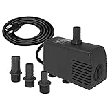 Knifel Submersible Pump 600GPH Ultra Quiet with Foam Filter & Dry Burning Protection 8.2ft High Lift for Fountains, Hydroponics, Ponds, Aquariums & More……… Photo, best price $33.99 new 2024