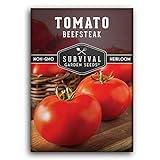 Survival Garden Seeds - Beefsteak Tomato Seed for Planting - Packet with Instructions to Plant and Grow Delicious Tomatoes in Your Home Vegetable Garden - Non-GMO Heirloom Variety - 1 Pack Photo, best price $4.99 new 2024