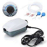 HITOP Dual Outlet Aquarium Air Pump, Whisper Adjustable Fish Tank Aerator, Quiet Oxygen Pump with Accessories for 20 to 100 Gallon (2 outlets) Photo, best price $16.99 new 2024