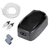 AQUANEAT Aquarium Air Pump, 100GPH Adjustable Dual Outlets, Oxygen Aerator for 100 Gallon Fish Tank, Hydroponics Bubbler with Air Stones, Check Valves, Airline Tubing Photo, best price $12.99 new 2024