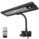 IREENUO Aquarium LED Light, Full Spectrum Fish Tank Clip on Light with Remote, Color Changing Lighting for Reef Coral Aquatic Plants and Fish Keeping (Black, 10W（11.8inch）) Photo, best price $32.99 ($32.99 / Count) new 2024