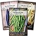 Photo Sow Right Seeds - Tri Color Bush Bean Seed Collection for Planting - Individual Packets Contender, Royal Burgundy and Golden Wax Bush Beans, Non-GMO Heirloom Seeds to Plant a Home Vegetable Garden…