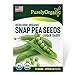 Photo Purely Organic Products Purely Organic Heirloom Snap Pea Seeds (Sugar Daddy) - Approx 90 Seeds