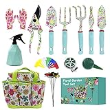 Garden Tool Set,Gardening Gifts for Women,31PCS Heavy Duty Aluminum Floral Print Gardening Tool Set with Storage Tote Bag Garden Tools Gifts for Women and Men Photo, best price $28.99 new 2024
