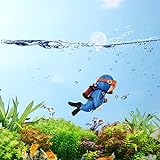 MUNLIT Floating Fish Tank Decorations — Blue Fat Diver, Floating Device Fish Tank Accessories, Small Cartoon Aquarium Ornament and Toy Photo, best price $9.99 new 2024