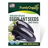 Purely Organic Products Purely Organic Heirloom Eggplant Seeds (Long Purple) - Approx 220 Seeds Photo, best price $4.39 ($124.36 / Ounce) new 2024