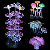 Lpraer 4 Pack Glow Aquarium Decorations Coral Reef Glowing Mushroom Anemone Simulation Glow Plant Glowing Effect Silicone for Fish Tank Decorations Photo, best price $19.99 new 2024