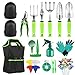 Photo ZNCMRR 52 Pieces Garden Tools Set, Heavy Duty Gardening Kit, Extra Succulent Tools Set with Non-Slip Rubber Grip, Storage Tote Bag and Outdoor Hand Tools, Outdoor Gardening Gifts Tools for Gardeners