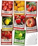 Heirloom Tomatoes for Planting 8 Variety Pack, San Marzano, Roma VF, Large Cherry, Ace 55 VF, Yellow Pear, Tomatillo, Brandywine Pink, Golden Jubilee Tomato Seeds for Garden Non GMO Gardeners Basics Photo, best price $15.95 ($1.99 / Count) new 2024