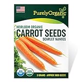 Purely Organic Products Purely Organic Heirloom Carrot Seeds (Scarlet Nantes) - Approx 1800 Seeds Photo, best price $4.39 new 2024