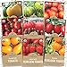 Photo Organic Heirloom Tomato Seeds Variety Pack - 9 Seed Packets: Brandywine, Roma, Green Zebra, Three Sisters, Yellow Pear, Valencia, Amish Paste and More