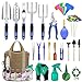 Photo 82 Pcs Garden Tools Set, Extra Succulent Tools Set, Heavy Duty Gardening Tools Aluminum with Soft Rubberized Non-Slip Handle Tools, Durable Storage Tote Bag, Gifts for Men (Blue)