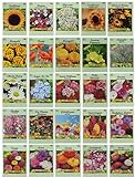 25 Slightly Assorted Flower Seed Packets - Includes 10+ Varieties - May Include: Forget Me Nots, Pinks, Marigolds, Zinnia, Wildflower, Poppy, Snapdragon and More - Made in the USA Photo, best price $14.99 ($0.60 / Count) new 2024