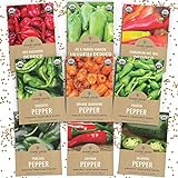 Organic Hot Pepper Seeds Variety Pack - 9 Unique Packets Non-GMO USDA Certified Organic Sweet Yards Seed Co Photo, best price $14.97 ($1.66 / Count) new 2024