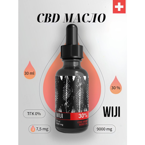 WIJI CBD масло Hemp Seed Oil 30% 30 ml, КБД фотография