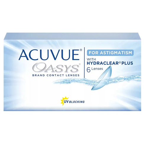 Контактные линзы ACUVUE OASYS For Astigmatism with Hydraclear Plus, 6 шт., R 8,6, D +5, CYL: -0,75, AХ: 100 фотография