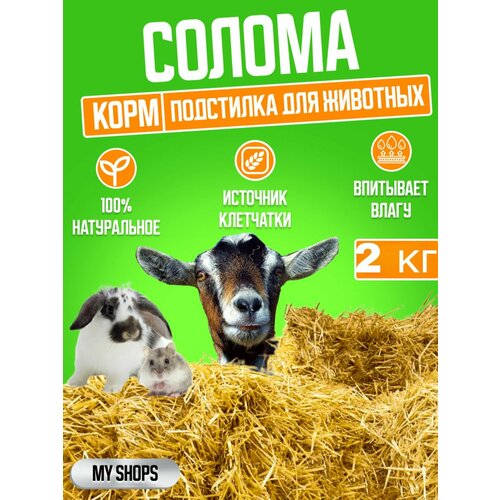 Солома Наполнитель для животных 2кг фотография