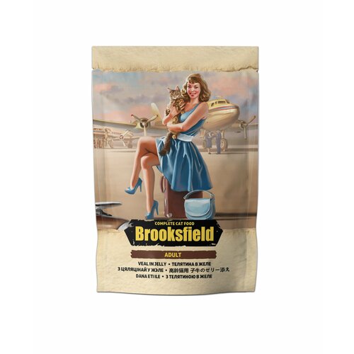 Brooksfield Adult Cat Veal паучи для кошек телятина в желе 12 х 85 гр фотография