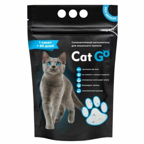 Наполнитель для кошек Cat Go, силикагель, 3,5 кг (8 л) фотография