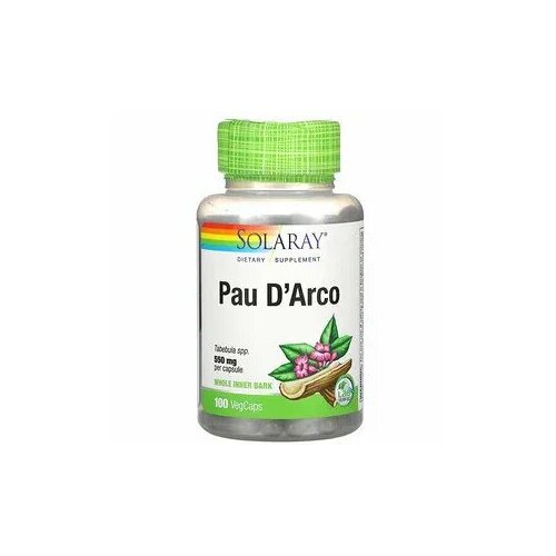 Solaray Products Pau D'Arco 550 mg - Кора муравьиного дерева 100 вегетарианских капсул фотография