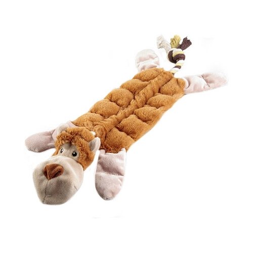 Игрушка   для собак  GiGwi Dog Toys Обезьяна (75088),  коричневый/бежевый, 1шт. фотография