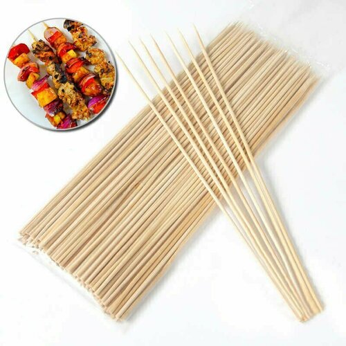 Бамбуковые шампуры Bamboo Skewers, набор для приготовления шашлыка, 40 см фотография