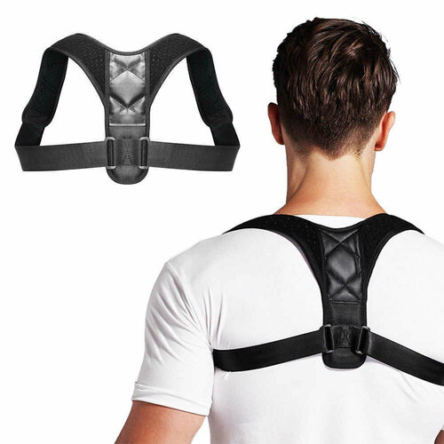 Корректор осанки / Ортопедический корсет для спины Posture Support NY-15 регулируемый, универсальный (черный) фотография