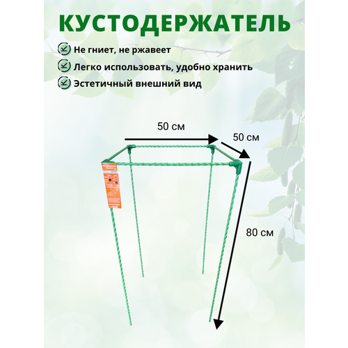 Кустодержатель садовый стеклокомпозитный 50х50х80см (D опор-10мм) фотография