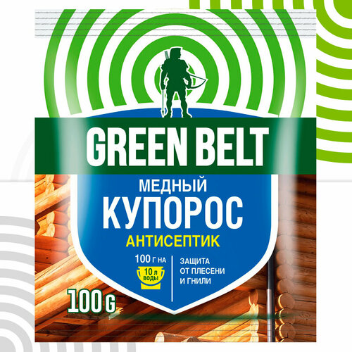 Медный купорос GREEN BELT, антисептик от гнили и плесени, 100гр фотография