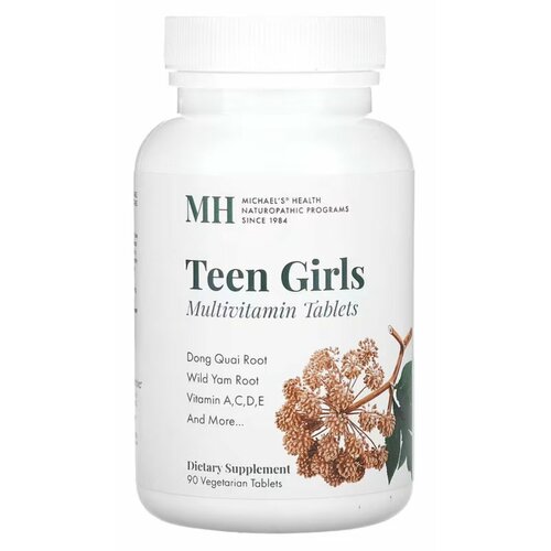 Michael's Naturopathic, Teen Girls Multi Vitamin, поливитамины для девочек-подростков, мультивитамины для подростков, 90 вег таблеток фотография