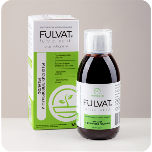 Фульват / FULVAT от ORGANIC LOGOS. Фульвовая кислота и витамин В9, 200 мл фотография