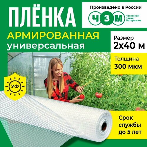 Пленка армированная универсальная 300 мкм, 2х40 м фотография